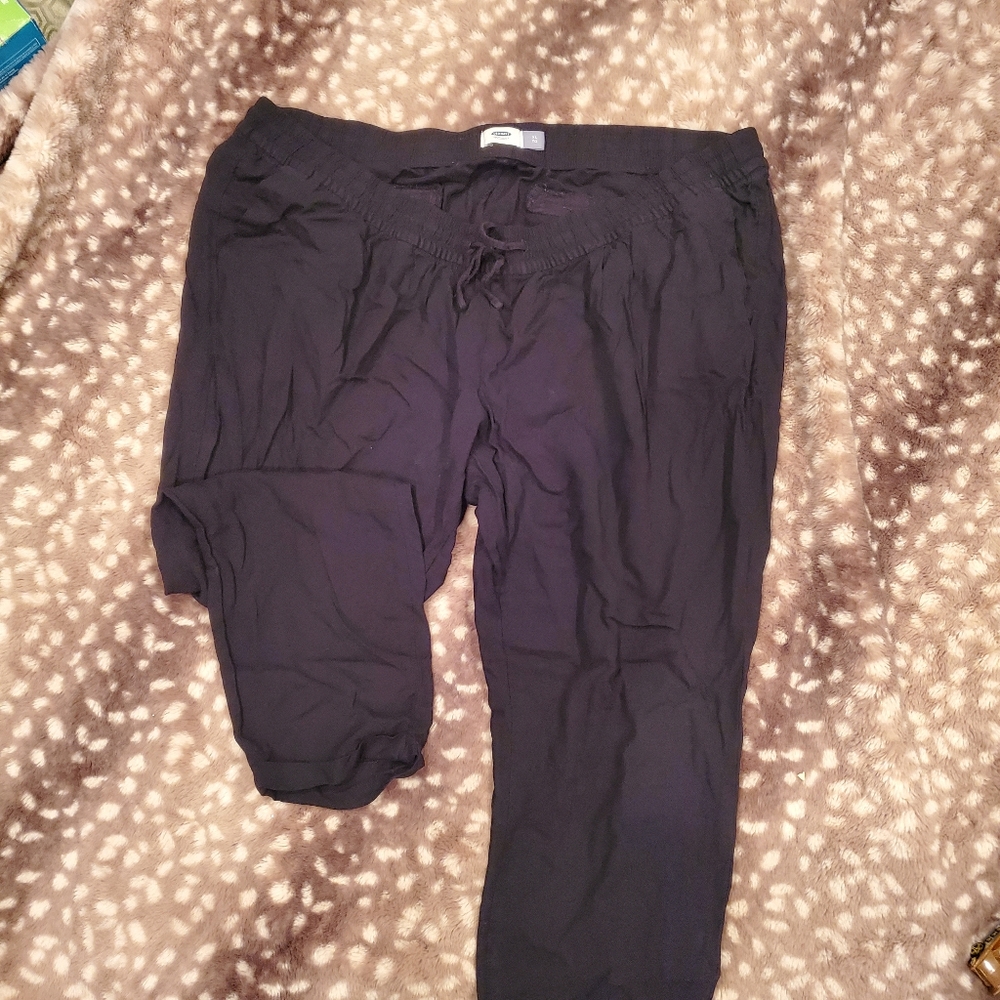 Old Navy Casual Pants, Elastic Band, Cuffed Ankle, Plus Size, XL Women's 16 / 18